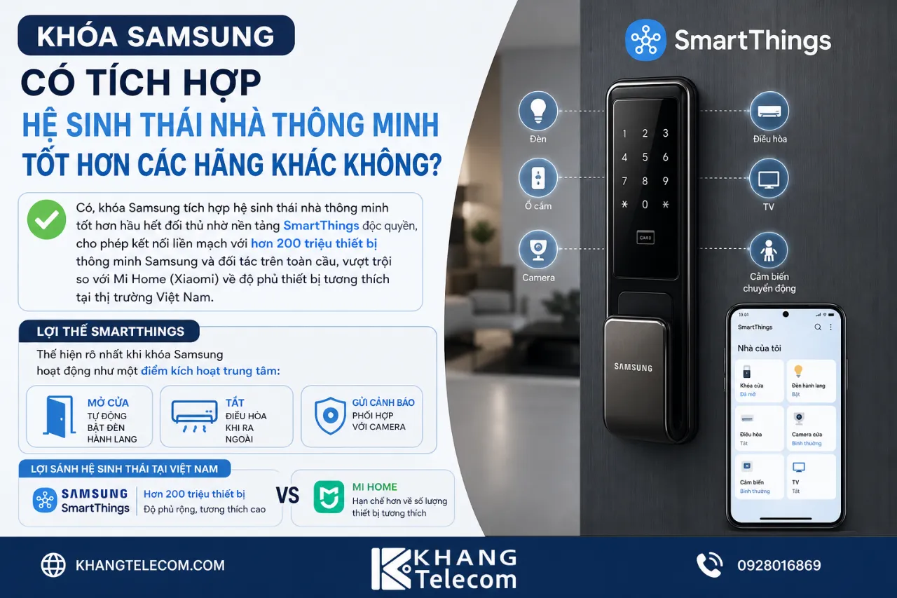 Khóa Samsung Có Tích Hợp Hệ Sinh Thái Nhà Thông Minh Tốt Hơn Các Hãng Khác Không?