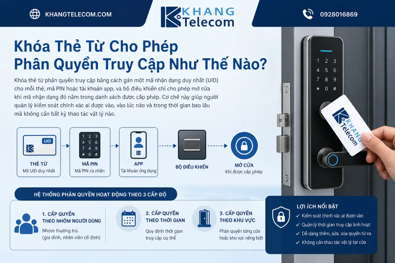 Khóa Thẻ Từ Cho Phép Phân Quyền Truy Cập Như Thế Nào?