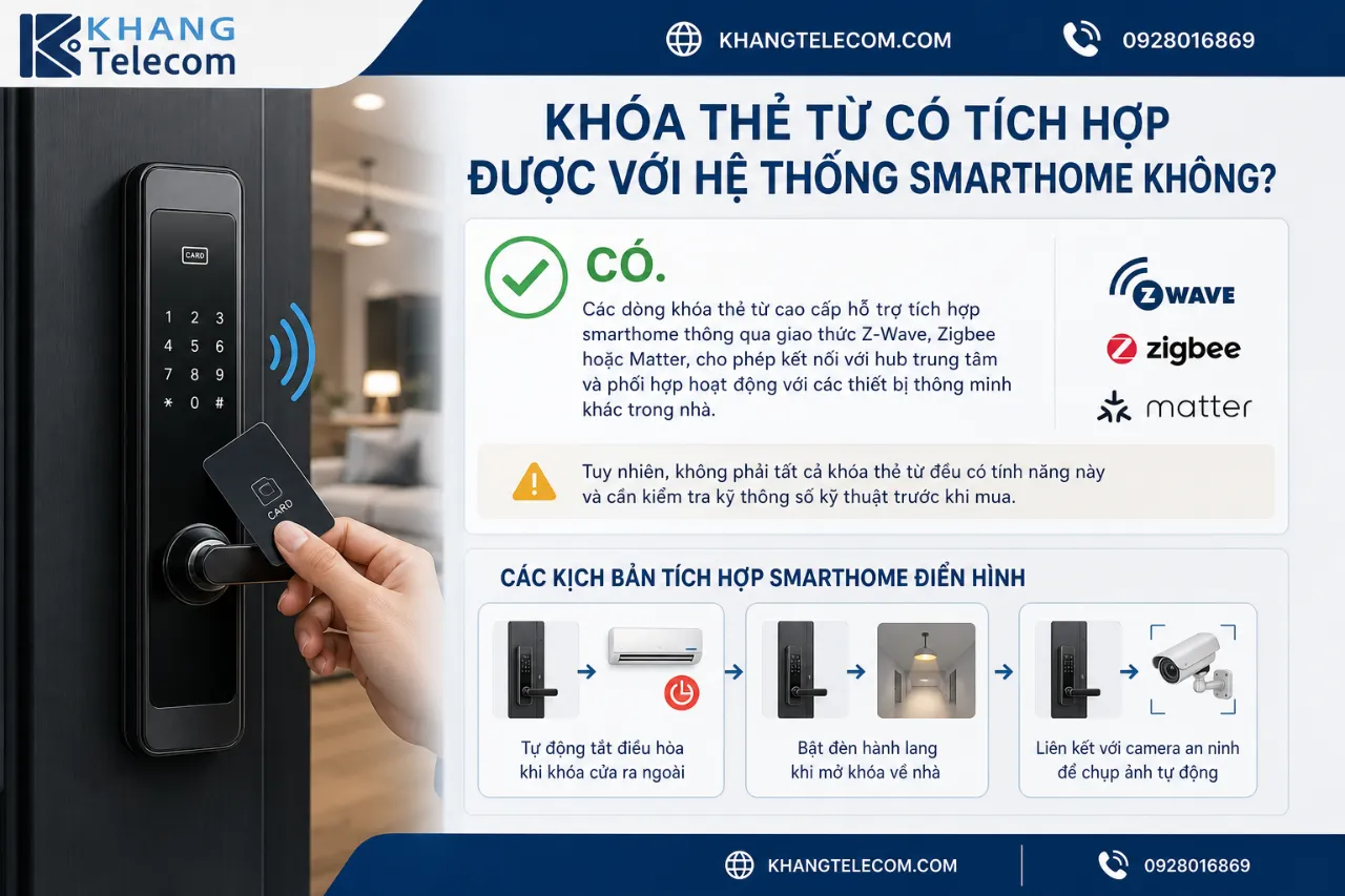 Khóa Thẻ Từ Có Tích Hợp Được Với Hệ Thống Smarthome Không?