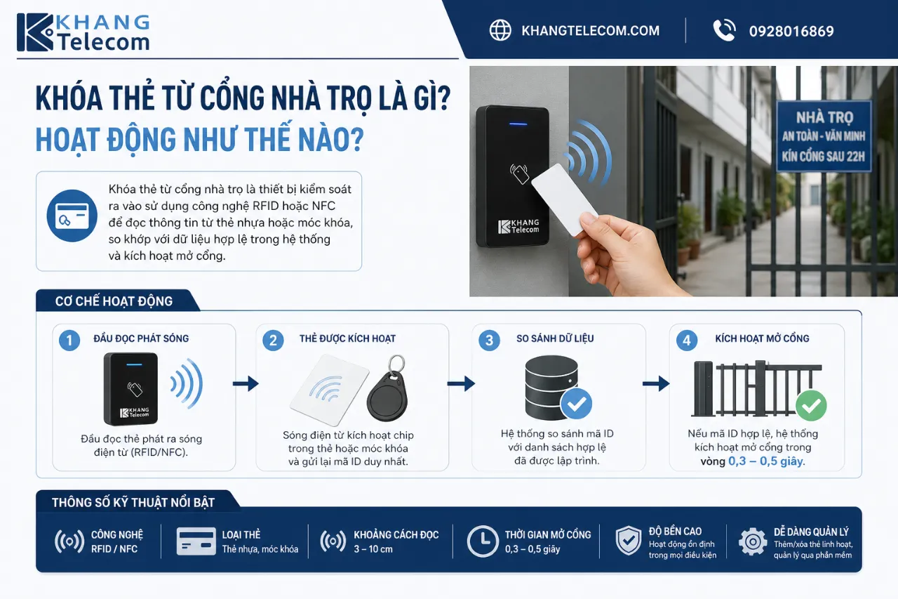 Khóa Thẻ Từ Cổng Nhà Trọ Là Gì? Hoạt Động Như Thế Nào?
