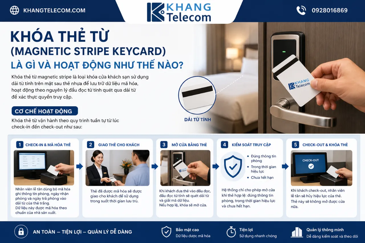 Khóa Thẻ Từ (Magnetic Stripe Keycard) Là Gì Và Hoạt Động Như Thế Nào?
