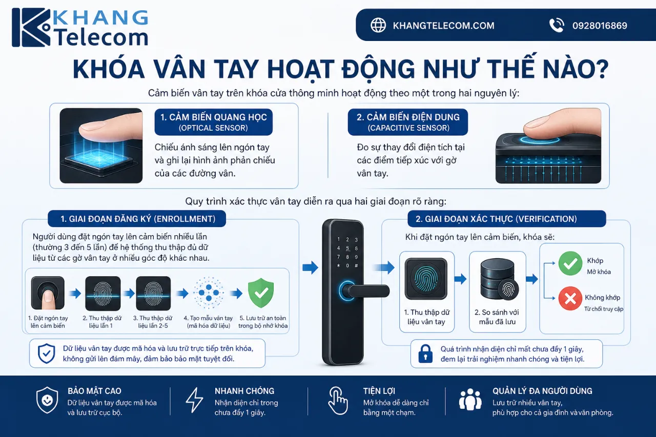 Khóa Vân Tay Hoạt Động Như Thế Nào?