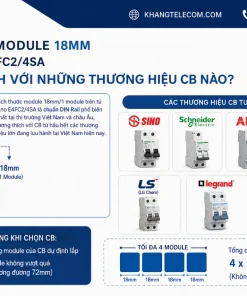 Tủ Điện Âm Tường Sino E4FC2/4SA: 2-4 Module, ABS, IP40, Đế Nhựa