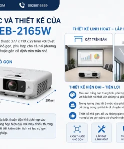 Máy Chiếu Epson EB-2165W: 5500 Lumens, WXGA, 3LCD