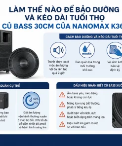 Loa Kéo Nanomax K360: Bass 30cm, Bluetooth 5.0, 360W