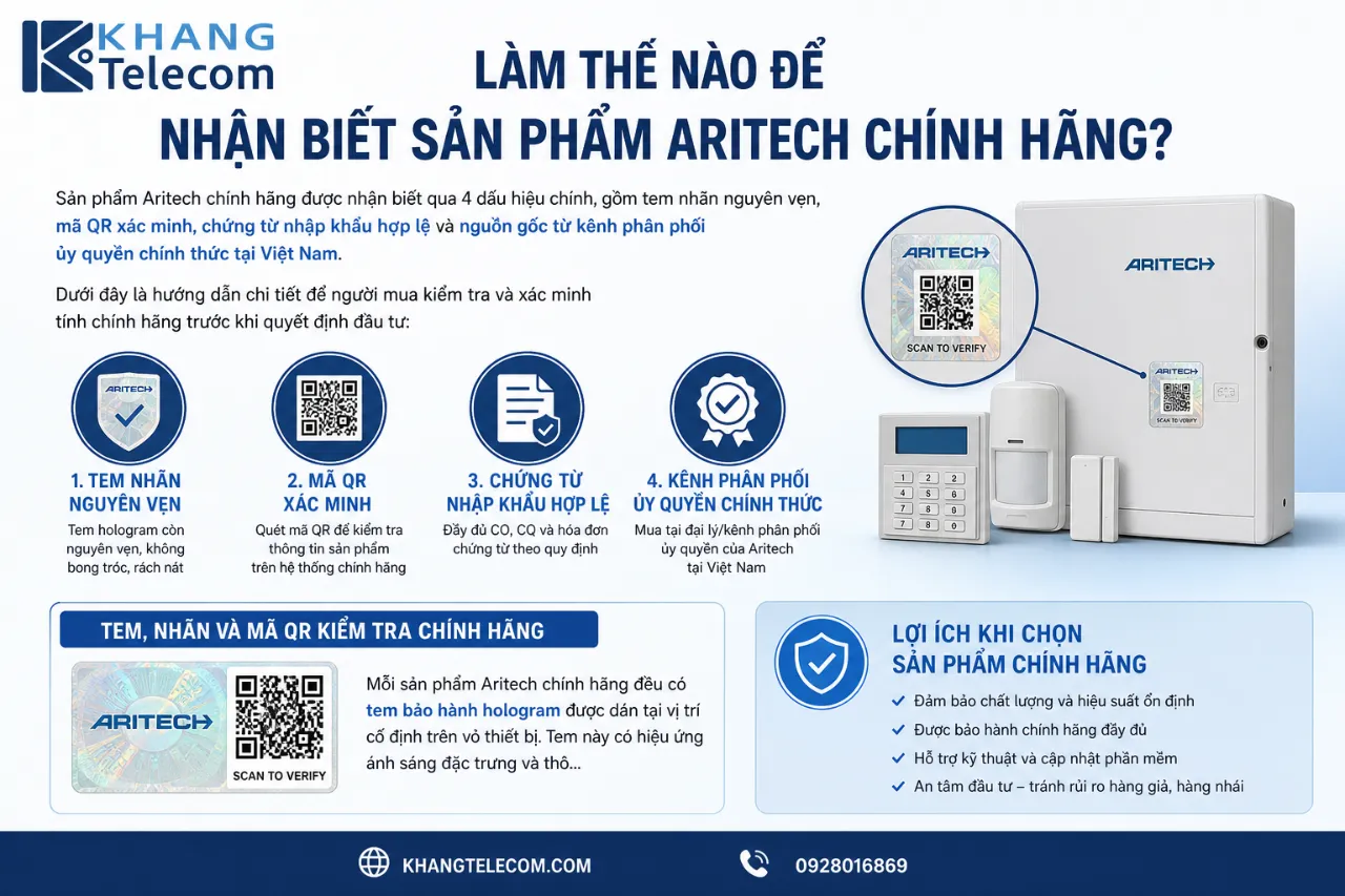 Làm Thế Nào Để Nhận Biết Sản Phẩm Aritech Chính Hãng?
