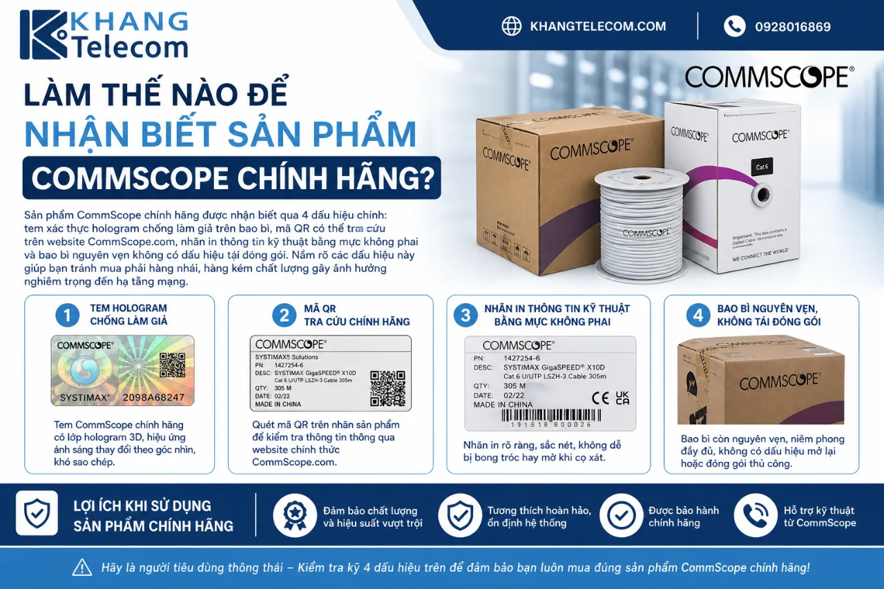 Làm Thế Nào Để Nhận Biết Sản Phẩm CommScope Chính Hãng?