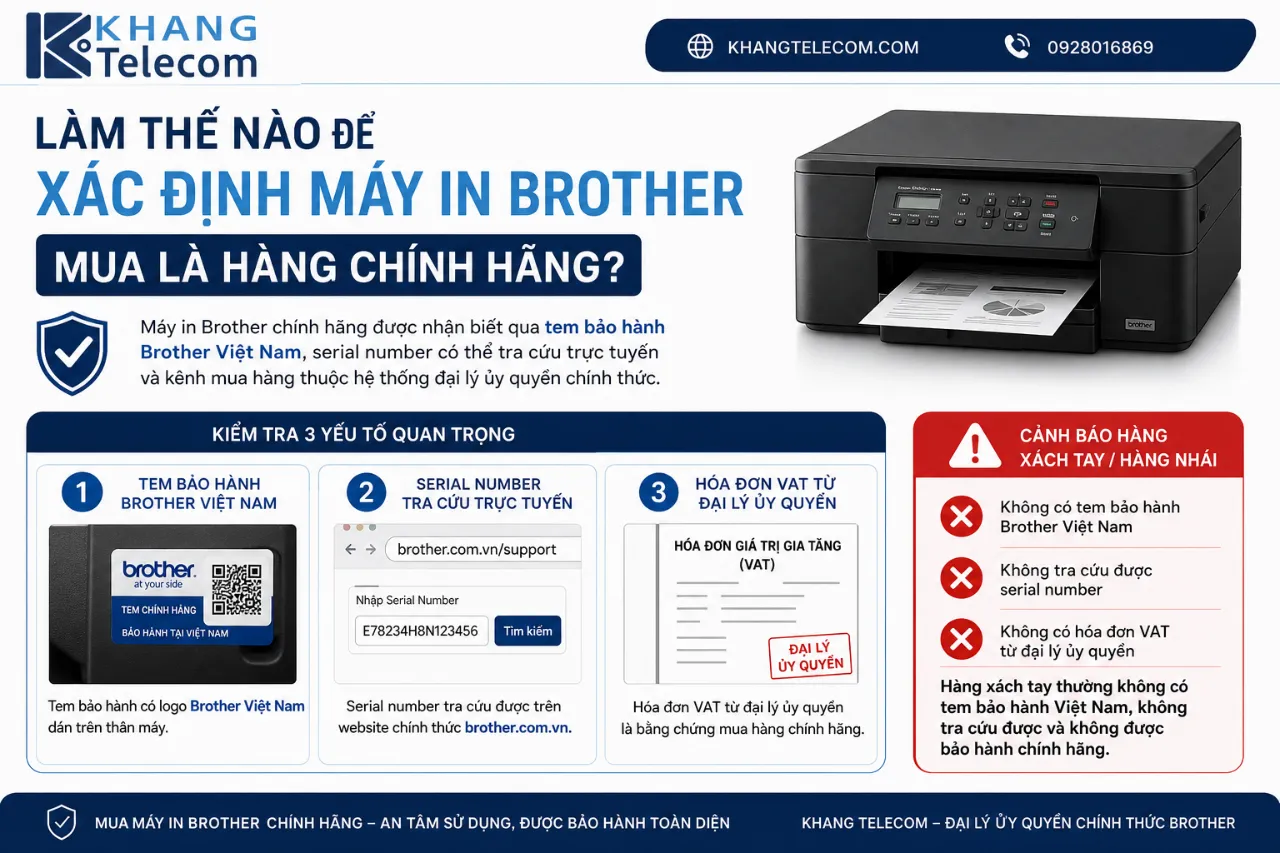 Làm Thế Nào Để Xác Định Máy In Brother Mua Là Hàng Chính Hãng?