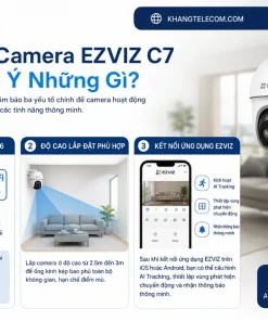 Camera 2 Ống Kính EZVIZ C7: 2K+ Kép, WiFi 6, H.265, Theo Dõi AI