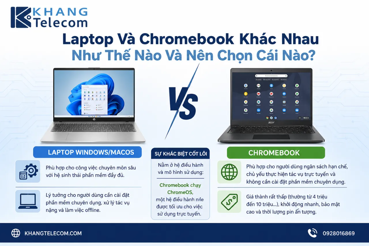 Laptop Và Chromebook Khác Nhau Như Thế Nào Và Nên Chọn Cái Nào?