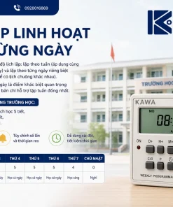 Công Tắc Hẹn Giờ KAWA TS18S: 36 Chu Kỳ, 1-99s, Chuông Điện