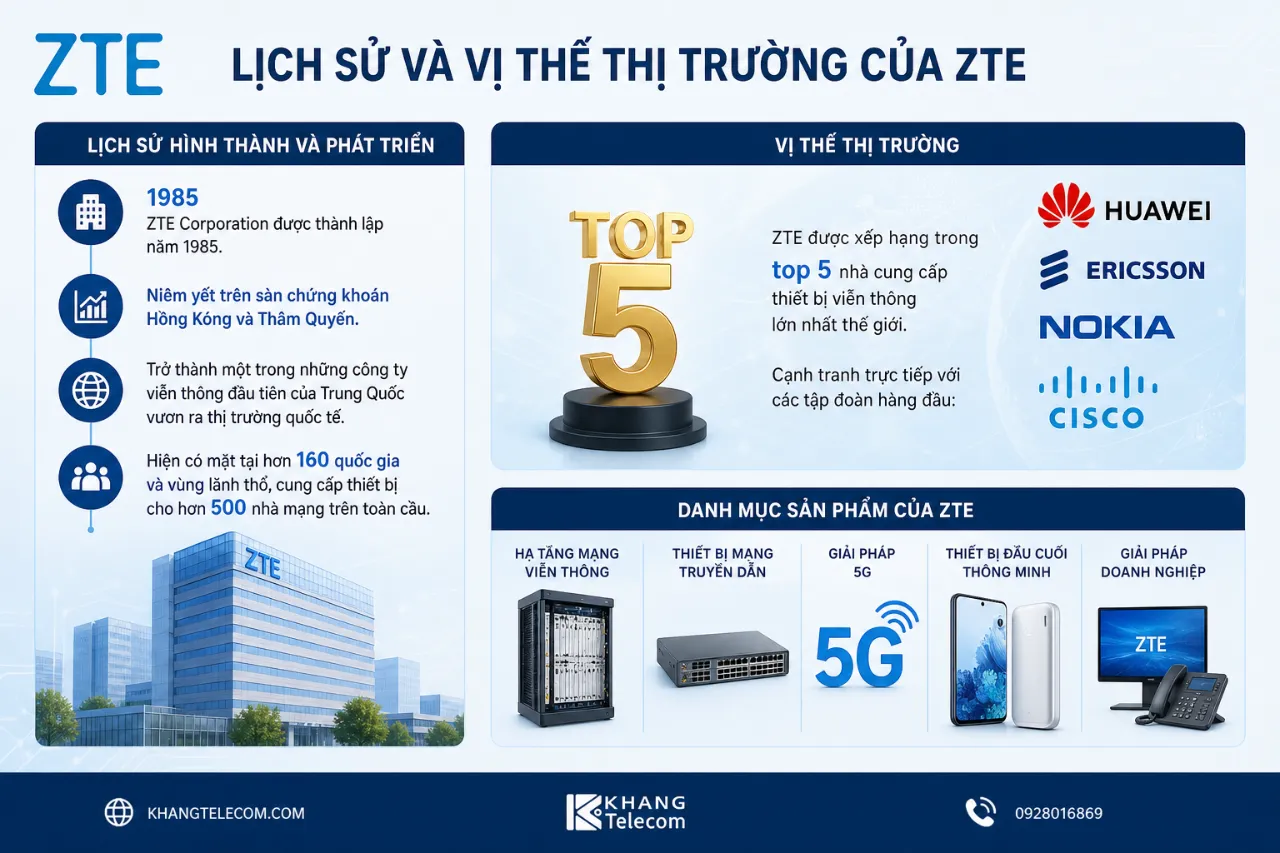Lịch Sử Và Vị Thế Thị Trường Của ZTE