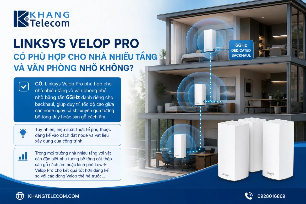Linksys Velop Pro Có Phù Hợp Cho Nhà Nhiều Tầng Và Văn Phòng Nhỏ Không?