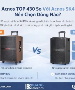 Loa Kéo Acnos TOP 430: 1200W, 3 Đường Tiếng, Bass 40cm