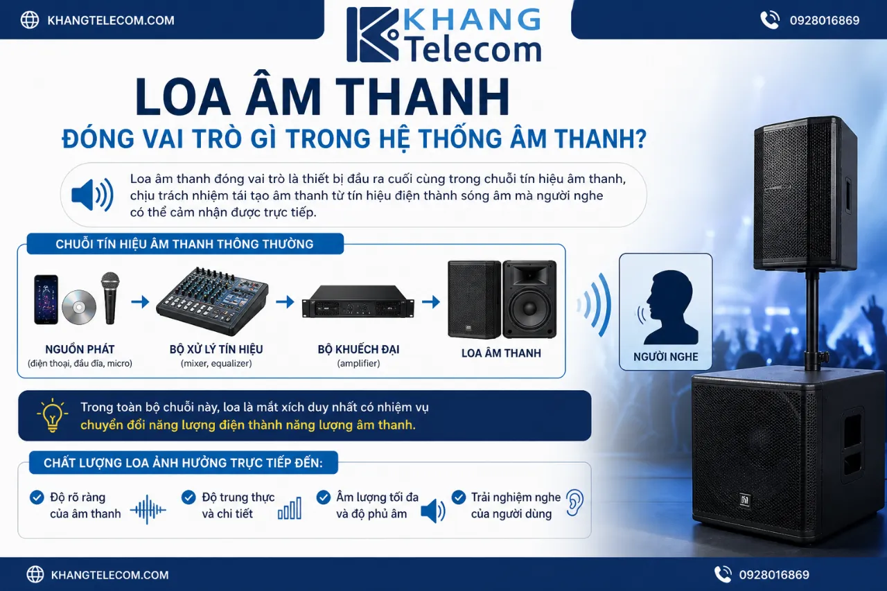 Loa Âm Thanh Đóng Vai Trò Gì Trong Hệ Thống Âm Thanh?
