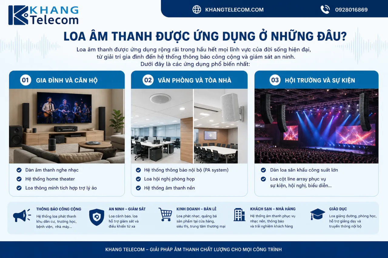 Loa Âm Thanh Được Ứng Dụng Ở Những Đâu?