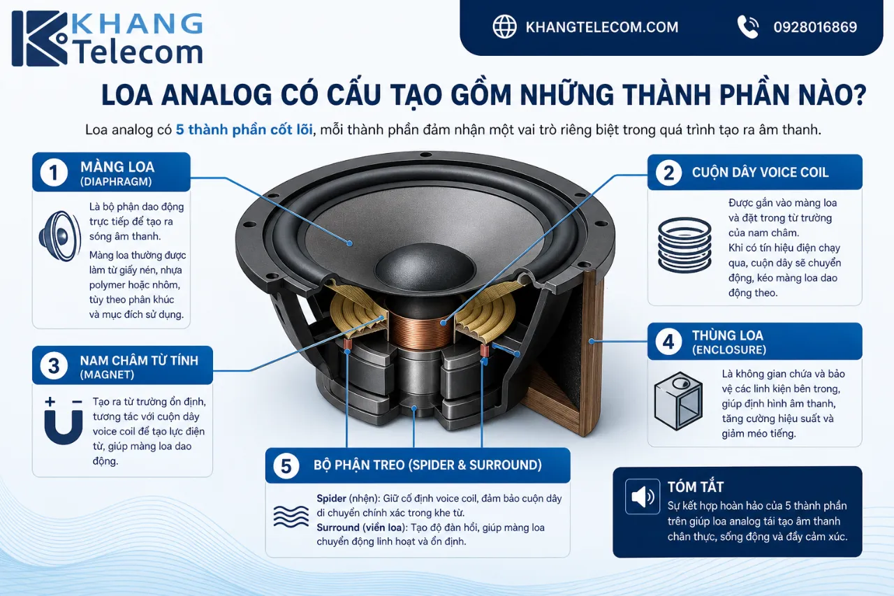 Loa Analog Có Cấu Tạo Gồm Những Thành Phần Nào?