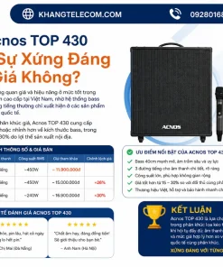 Loa Kéo Acnos TOP 430: 1200W, 3 Đường Tiếng, Bass 40cm