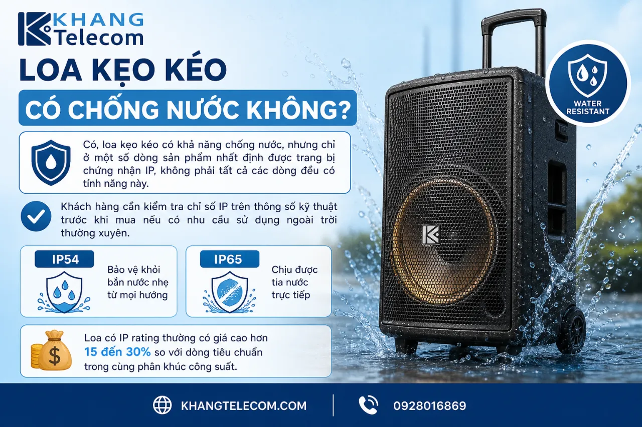 Loa Kẹo Kéo Có Chống Nước Không?
