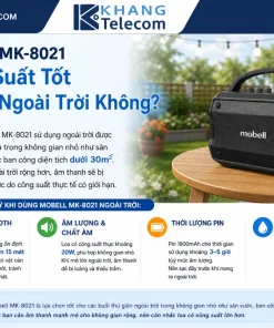 Loa Kéo Karaoke Mobell MK-8021: 1500W, Bluetooth, 2 Micro