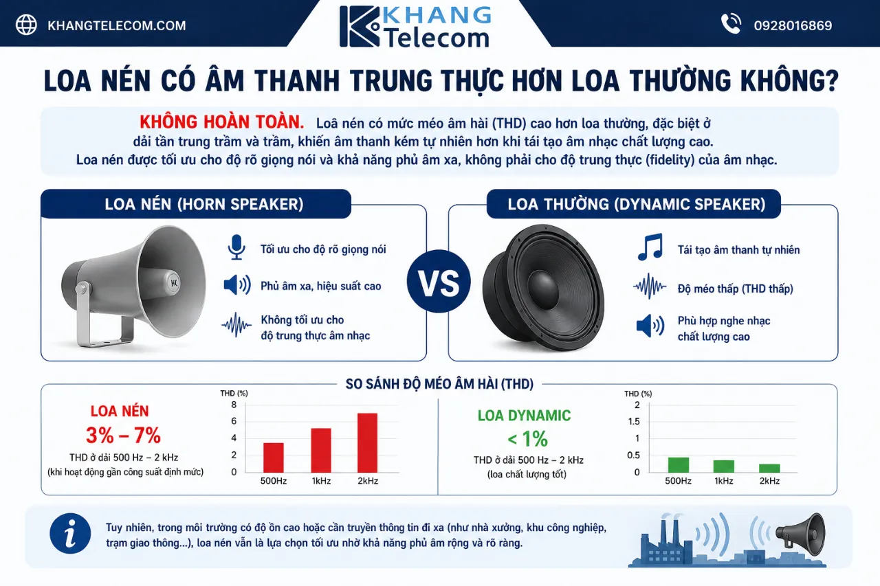 Loa Nén Có Âm Thanh Trung Thực Hơn Loa Thường Không?