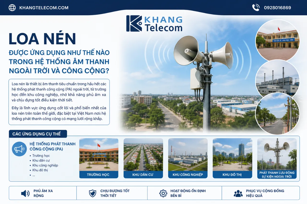 Loa Nén Được Ứng Dụng Như Thế Nào Trong Hệ Thống Âm Thanh Ngoài Trời Và Công Cộng?