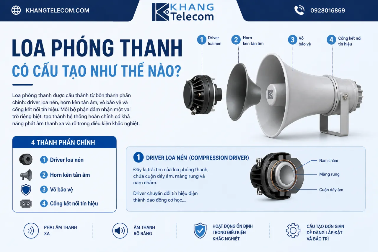 Loa Phóng Thanh Có Cấu Tạo Như Thế Nào?