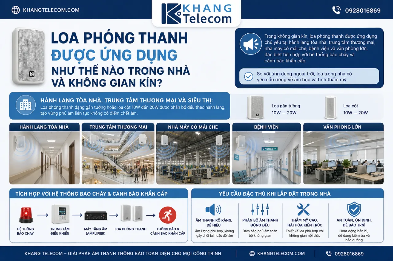 Loa Phóng Thanh Được Ứng Dụng Như Thế Nào Trong Nhà Và Không Gian Kín?