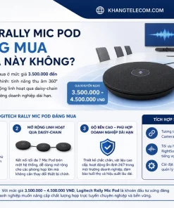 Logitech Rally Mic Pod: Giá Tốt, Thu Âm 360°, Tương Thích Rally