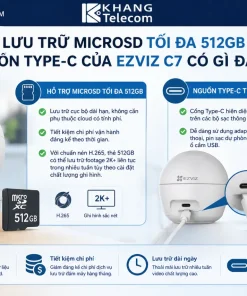 Camera 2 Ống Kính EZVIZ C7: 2K+ Kép, WiFi 6, H.265, Theo Dõi AI
