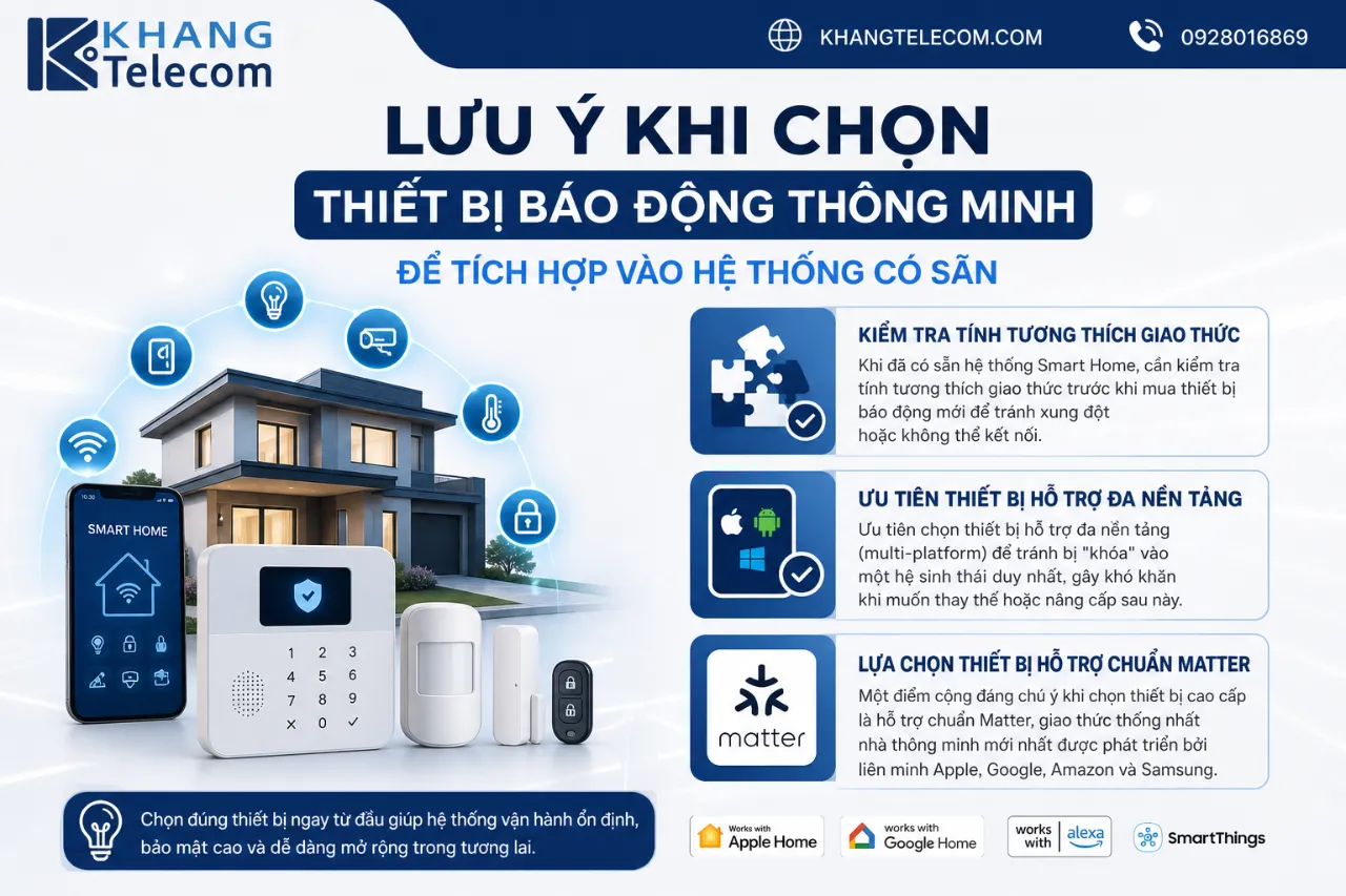 Lưu Ý Khi Chọn Thiết Bị Báo Động Thông Minh Để Tích Hợp Vào Hệ Thống Có Sẵn