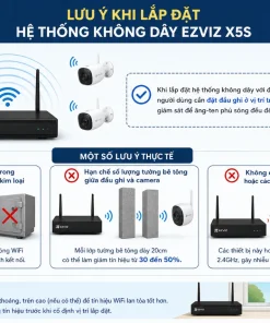 Đầu Ghi EZVIZ X5S: 4 Kênh Không Dây, H.265+, Hỗ Trợ Ổ 8TB