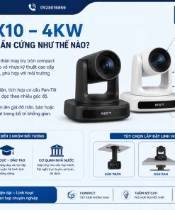 Camera Hội Nghị Không Dây MST EX10 – 4KW: 4K UHD, Zoom 10X, Wi-Fi