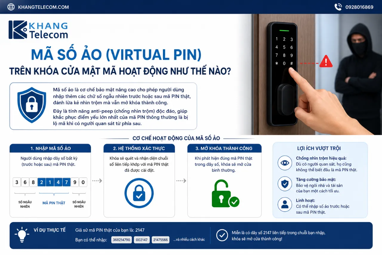 Mã Số Ảo (Virtual PIN) Trên Khóa Cửa Mật Mã Hoạt Động Như Thế Nào?