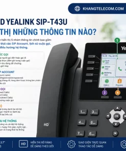 Yealink SIP-T43U: Giá Tốt, Màn Hình LCD, Hỗ Trợ SIP Account