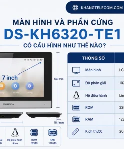 Chuông Cửa Màn Hình DS-KH6320-TE1: IP Hikvision, Màn 7 Inch, PoE