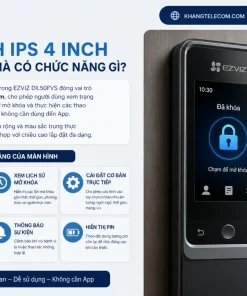 Khóa Cửa EZVIZ DL50FVS: 3D Face, 4 Inch, App, Pin 5000mAh, IP54