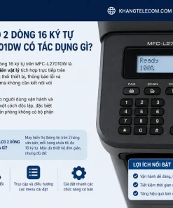 Máy In Brother MFC-L2701DW: WiFi, Duplex, ADF, Fax, LCD 2 Dòng