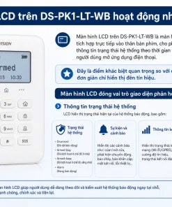 Bàn Phím Không Dây HIKVISION DS-PK1-LT-WB: LCD, 433MHz, App