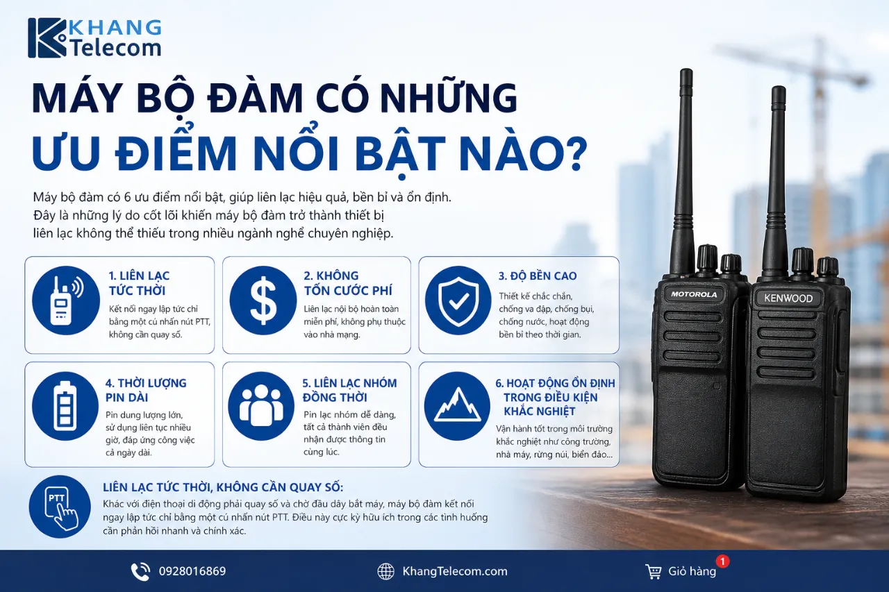 Máy Bộ Đàm Có Những Ưu Điểm Nổi Bật Nào?