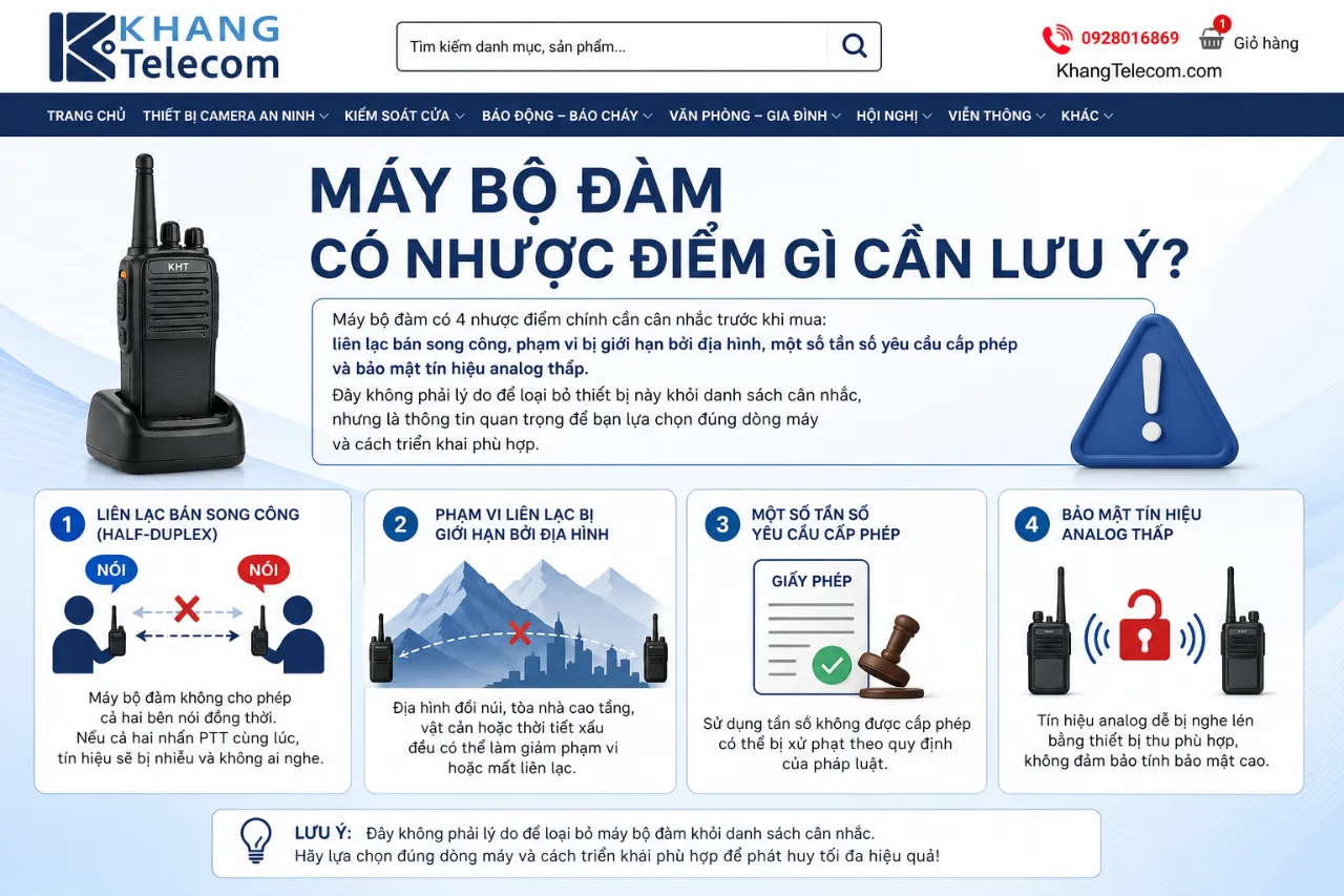 Máy Bộ Đàm Có Nhược Điểm Gì Cần Lưu Ý?