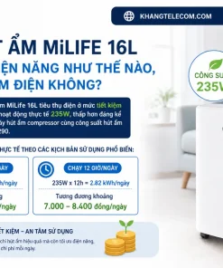 Máy Hút Ẩm MiLife 16L Tiêu Thụ Điện Năng Như Thế Nào, Có Tiết Kiệm Điện Không?