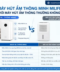 Máy Hút Ẩm Thông Minh MiLife 16L Khác Gì So Với Máy Hút Ẩm Thông Thường Không Kết Nối App?