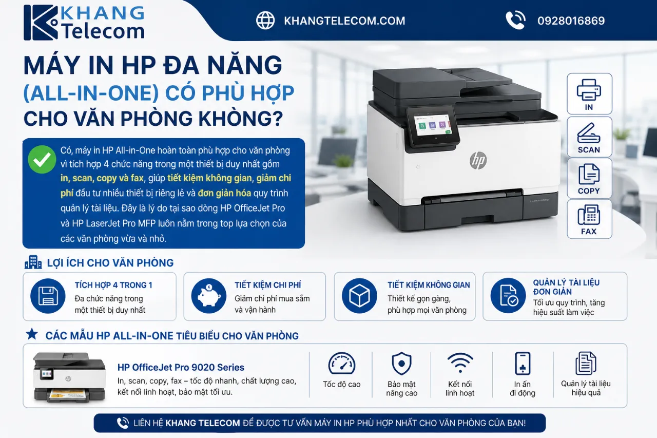 Máy In HP Đa Năng (All-in-One) Có Phù Hợp Cho Văn Phòng Không?