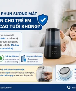 Máy Tạo Ẩm Phun Sương Mát Có An Toàn Cho Trẻ Em Và Người Cao Tuổi Không?