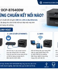 Máy In Brother DCP-B7640DW: 34ppm, WiFi, Duplex, ADF, LCD 2 Dòng