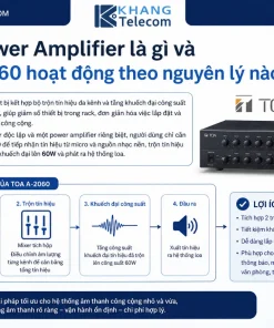 Mixer Amplifier TOA A-2060: 60W, MIC/AUX, 70V/100V