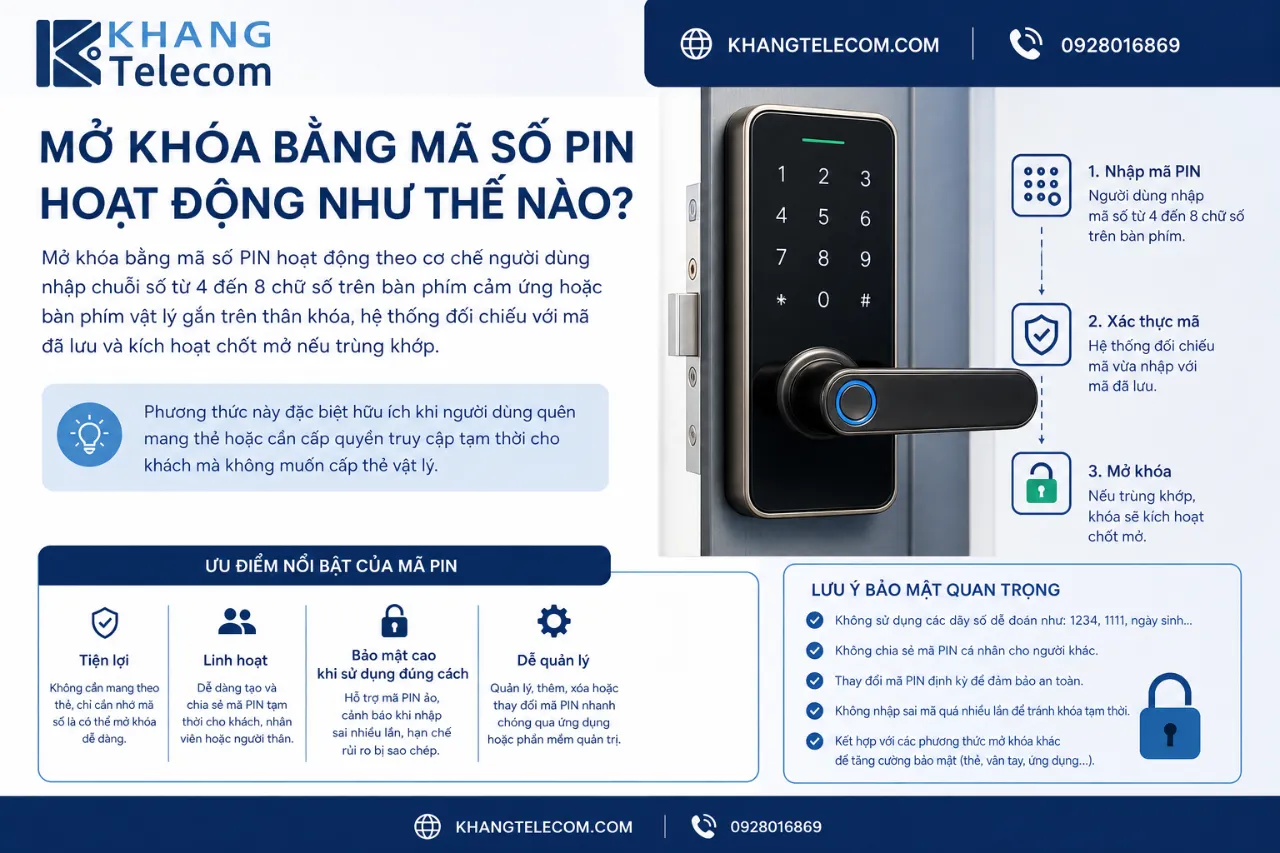 Mở Khóa Bằng Mã Số PIN Hoạt Động Như Thế Nào?