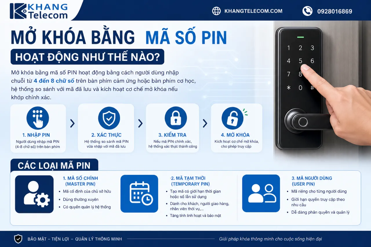 Mở Khóa Bằng Mã Số PIN Hoạt Động Như Thế Nào?