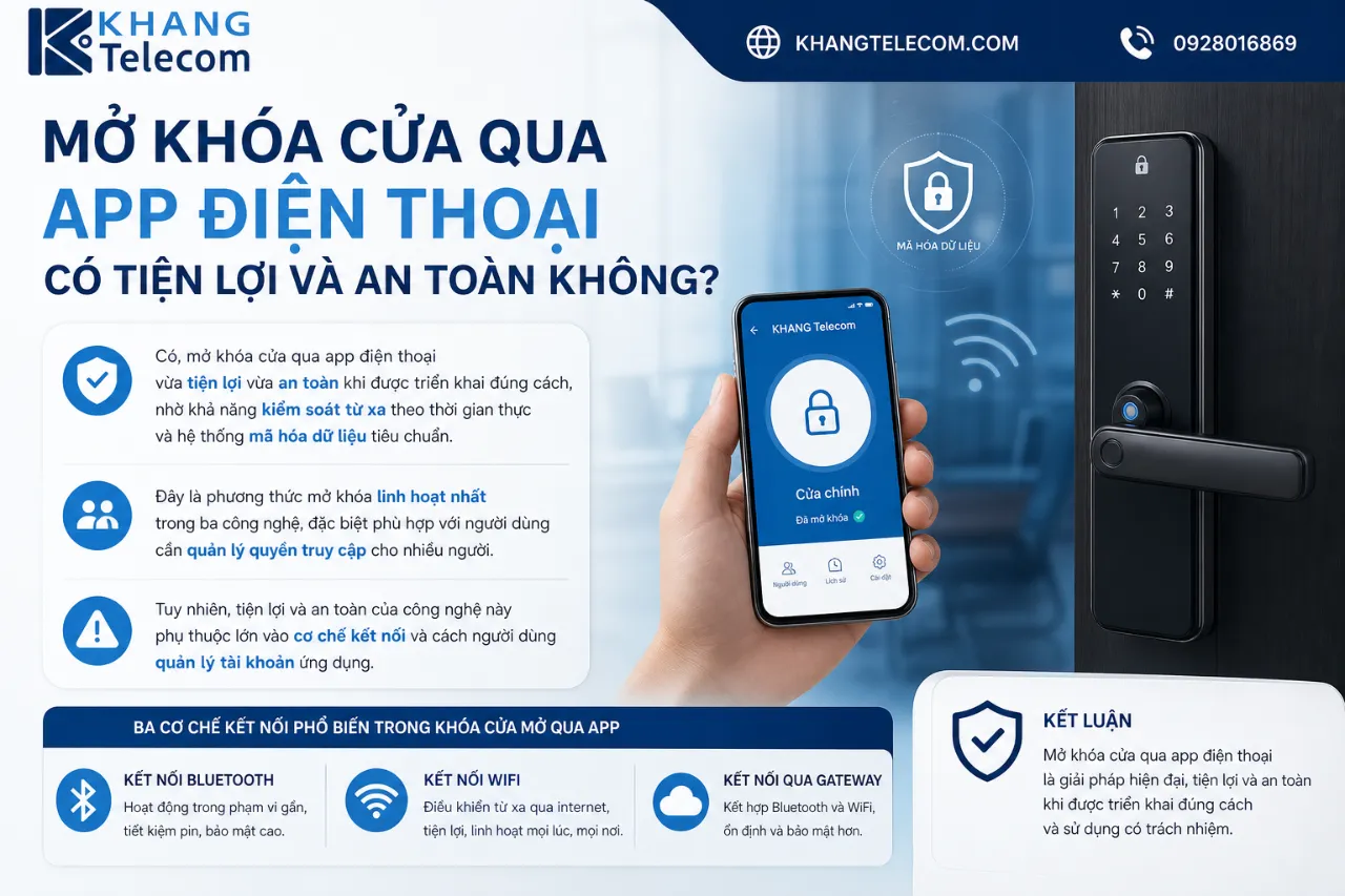 Mở Khóa Cửa Qua App Điện Thoại Có Tiện Lợi Và An Toàn Không?